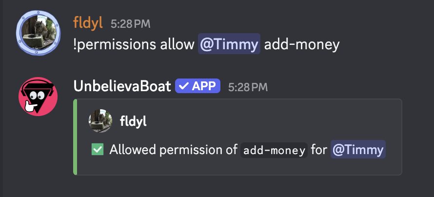 Allow user add-money