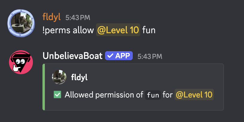 Allow role fun module