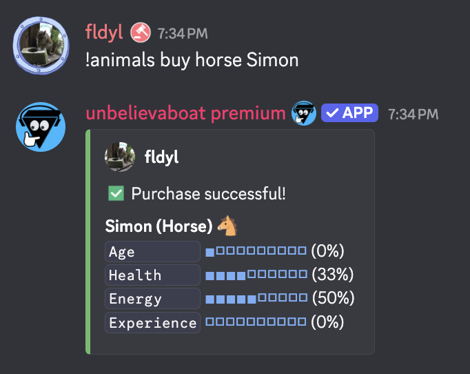 buying an animal