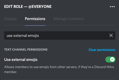 External Emojis Permission
