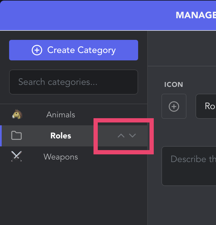 category order