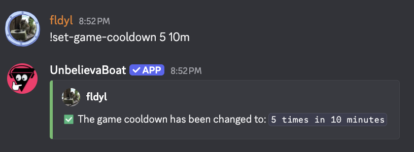 set-game-cooldown command