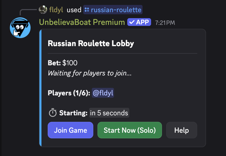 starting russian roulette game