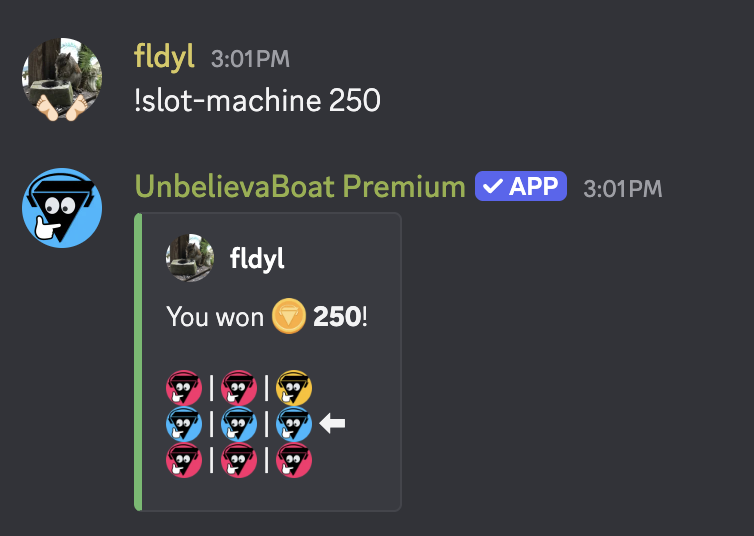 playing the slot machine