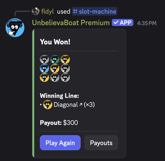 playing the slot machine