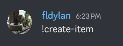 Create item command