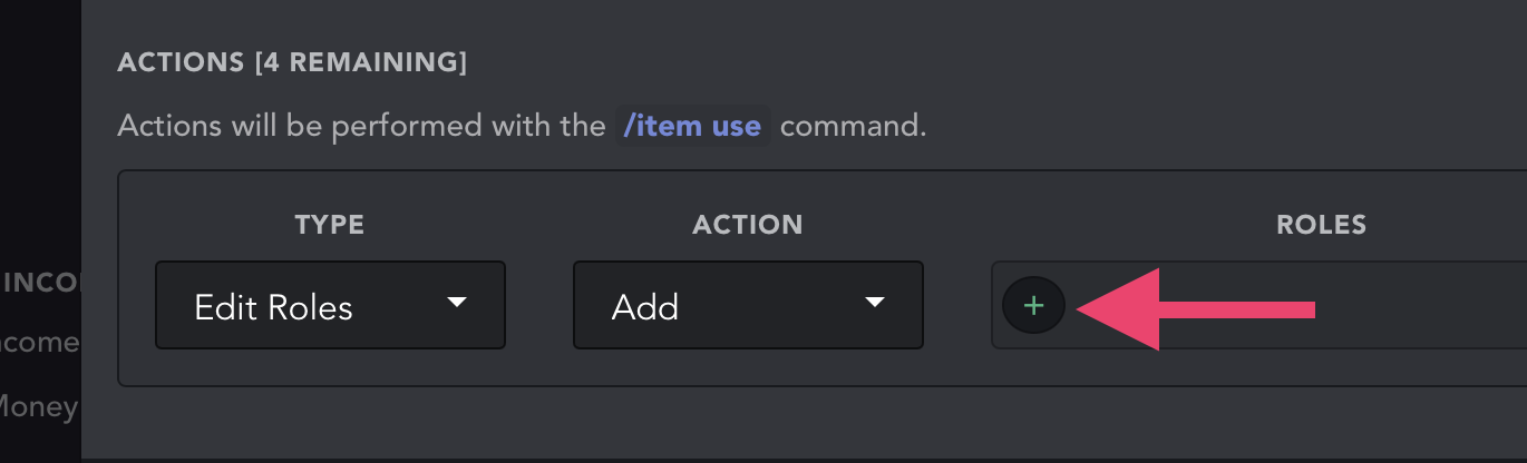 Add role button